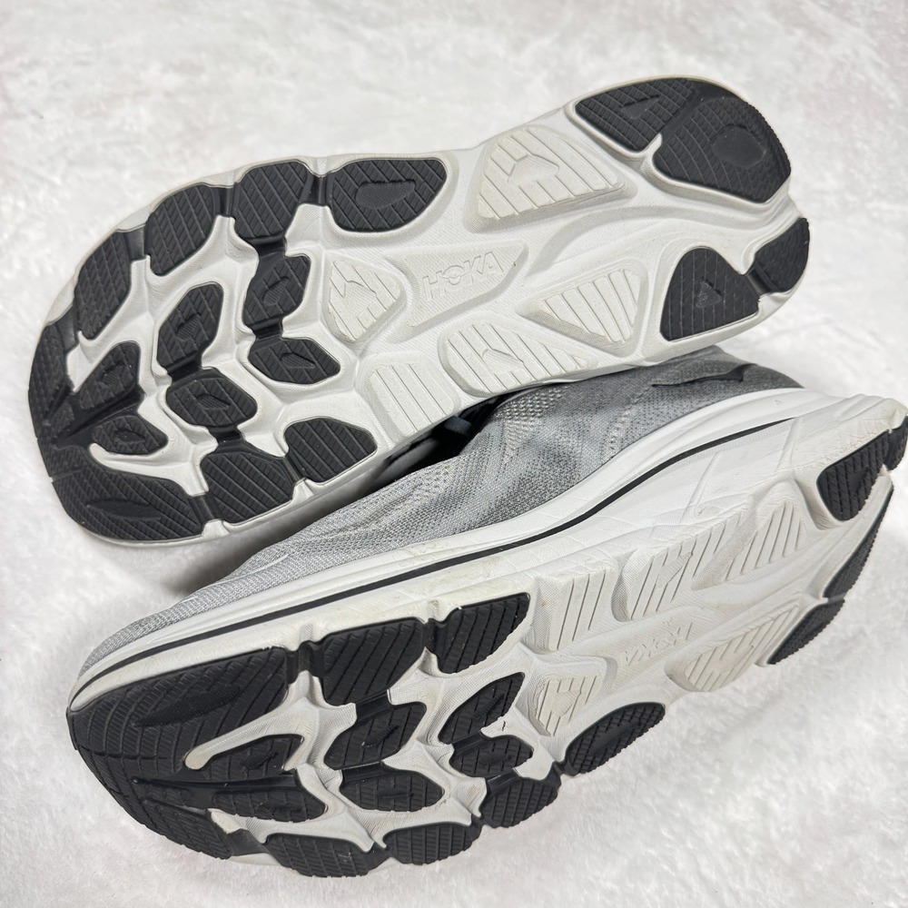 Hoka Clifton 10 Sneakers Mens 13D Galactic Gray Road Running Shoes - Picture 4 of 9
